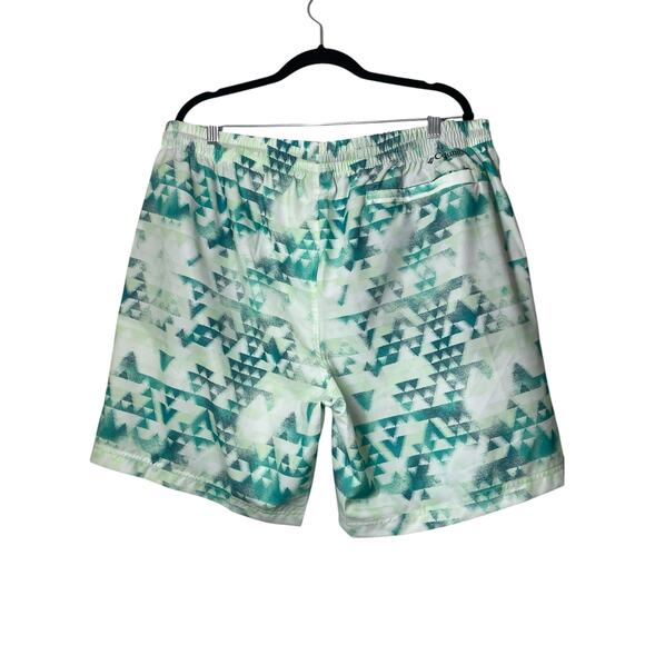 Columbia Summertide Mens Swim Shorts Trunks Size XL Green Geometric - Picture 3 of 6